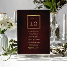 Carte Elegant wedding guests seating chart table number