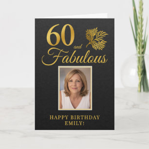 Carte Elégante 60 ans et Fabuleux Twig 60e Anniversaire 