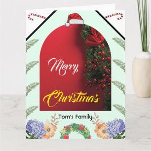 Carte Elégante arche photo pastel moderne joyeux noël