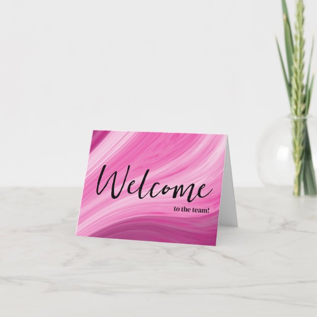 Carte Élégante bienvenue personnalisée dans l'équipe (Devant)