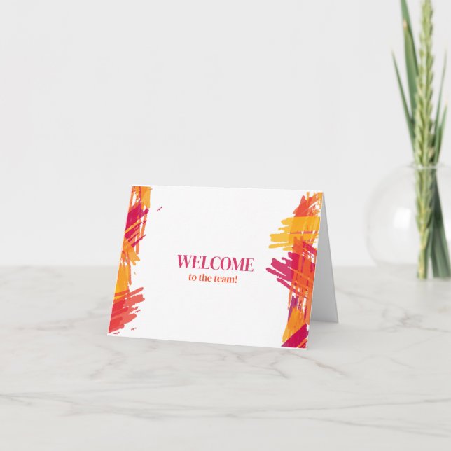 Carte Élégante bienvenue personnalisée dans l'équipe (Devant)
