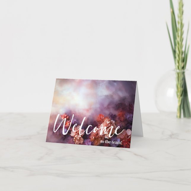 Carte Élégante bienvenue personnalisée dans l'équipe (Devant)