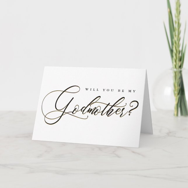 Carte Élégante calligraphie Godmère Photo Proposition (Devant)