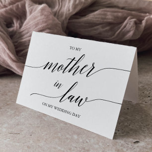 Carte Élégante Calligraphie Noire À Ma Mère En Droit