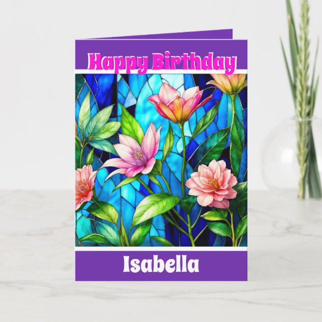 Carte Élégante collection florale moderne unique (Devant)