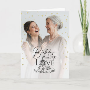 Carte élégante de fête d'anniversaire pour belle-m