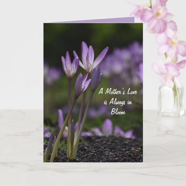 Carte élégante de Fête des Mères à motif floral (Orchidée)