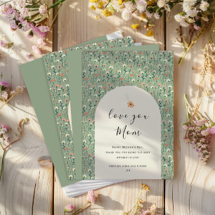 Carte élégante de Fête des Mères pour belle-mère a