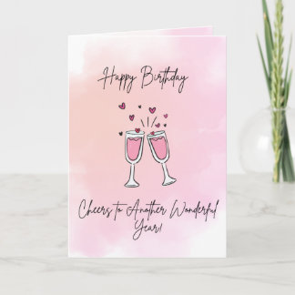 Carte élégante de joyeux anniversaire | À votre sa