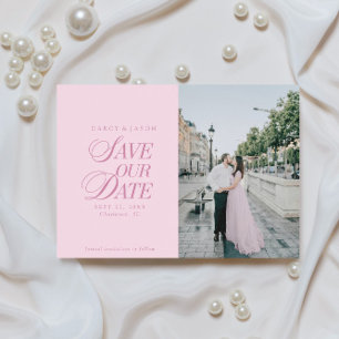 Carte Élégante de Mise en Garde Rose Pastel de Cla