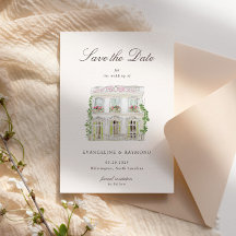 Carte Élégante de Sauvegarde de Date de Mariage à