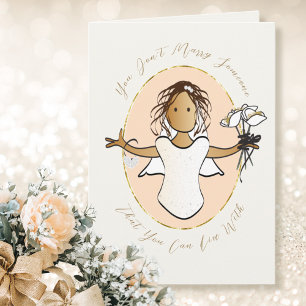 Carte Élégante Fête des mariées Ethnic Sweet Félicitatio