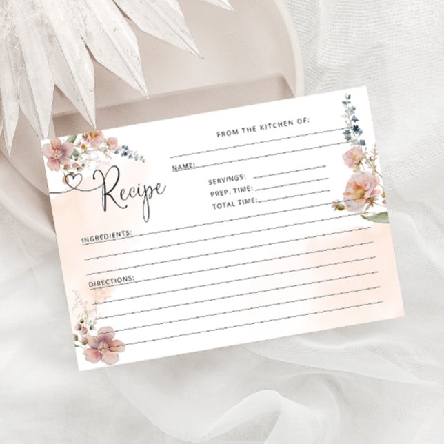 Carte Élégante Fête des mariées Fleur sauvage moderne Re (Créateur téléchargé)