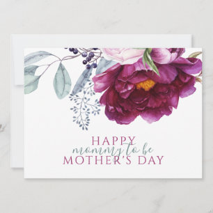 Carte Élégante Fête des Mères Maman À Venir Florale