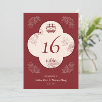 Élégante Fleur Double Mariage Xi 5x7 Numéro de tab