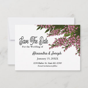 Carte Élégante Fleurie Rose Aquarelle pour Sauvega