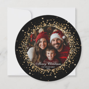 Carte Elégante Parties scintillant d'or Noël Arbre de fa