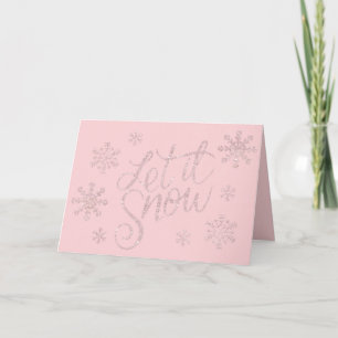 Carte Elégante Parties scintillant Rose Or Laisser Il Ne