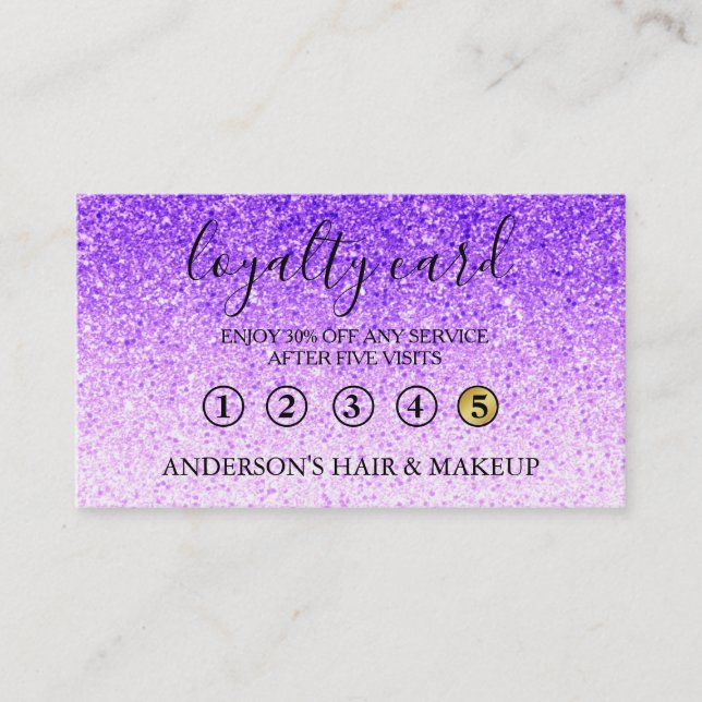 Carte élégante simple moderne de fidélité de (Devant)