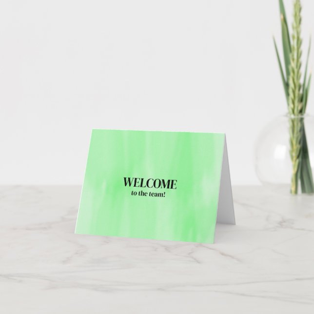 Carte Élégante simple personnalisée Bienvenue dans l'équ (Devant)