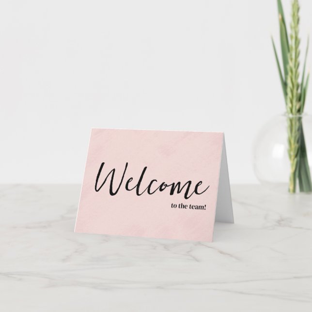 Carte Élégante simple personnalisée Bienvenue dans l'équ (Devant)