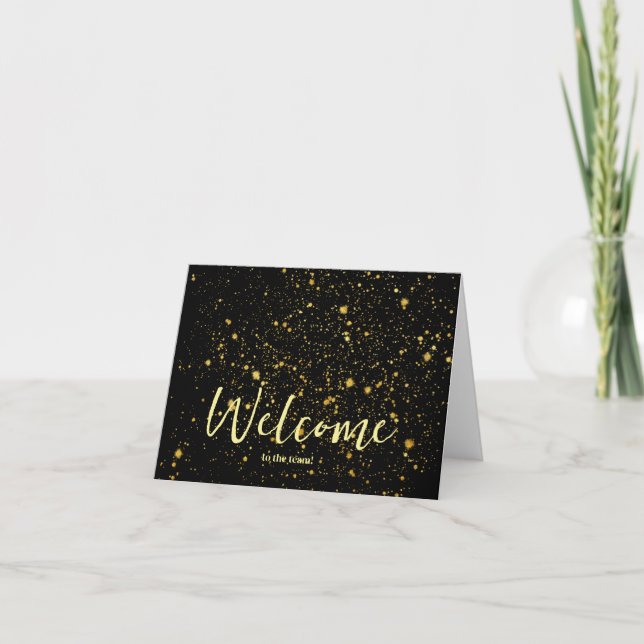 Carte Élégante simple personnalisée Bienvenue dans l'équ (Devant)