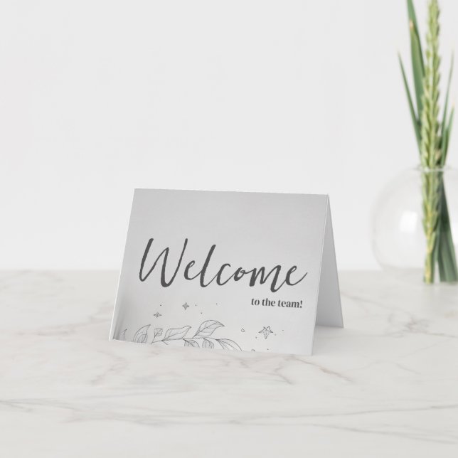 Carte Élégante simple personnalisée Bienvenue dans l'équ (Devant)