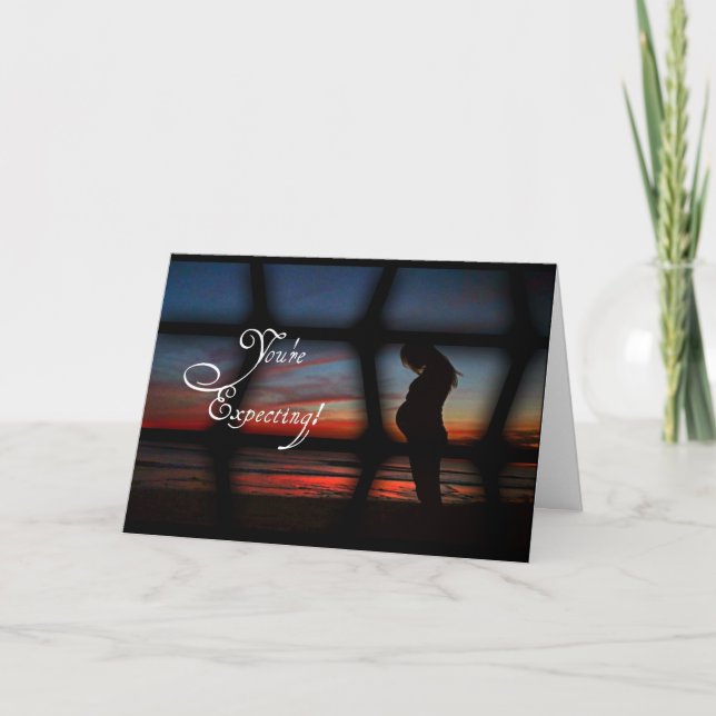 Carte élégante simple pour les femmes enceintes (Devant)