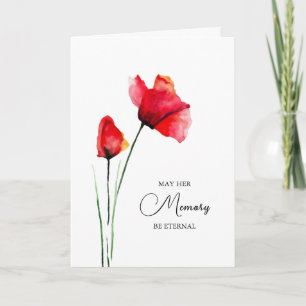 Carte Élégante tige simple Fleurs délicates Sympathie