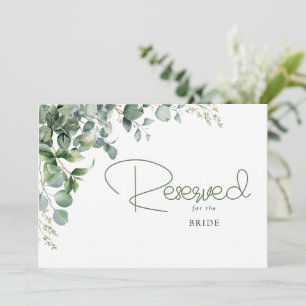 Carte Elégante verdure Eucalyptus réserve Mariage Feuill