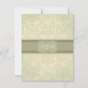 Carte élégante verte de réception de Dilly
