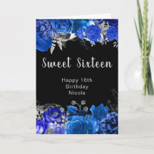Élégantes fleurs bleues et argent pour un Sweet Si