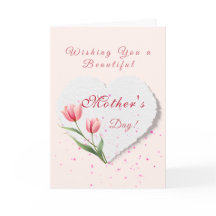 Élégants Tulipes Roses & Cœur en Papier pour la Fê