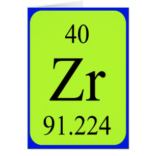 Carte Element 40 - Zirconium