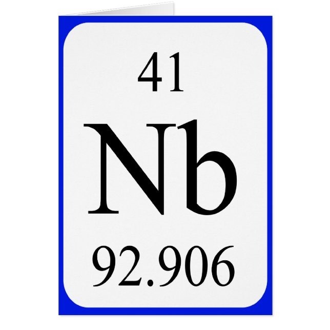 Carte Element 41 - Niobium blanc (Devant)
