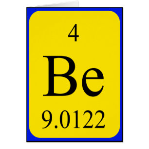 Carte Element 4 - Beryllium
