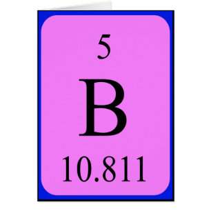 Carte Element 5 - Boron