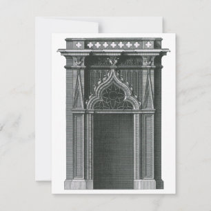 Carte Élément architectural vintage, Porte gothique