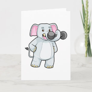 Carte Elephant à Strenght entraînement avec Dumbbell