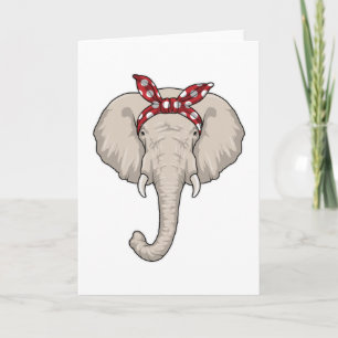 Carte Eléphant avec Bandana