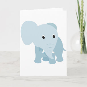 Carte Eléphant Bébé mignon