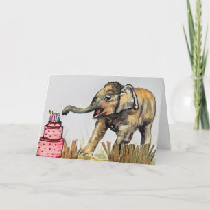 Carte Elephant Birthday card