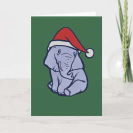 Carte Éléphant de Noël