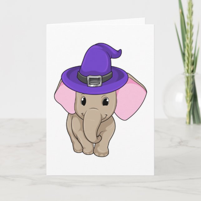 Carte Éléphant en magicien (Devant)