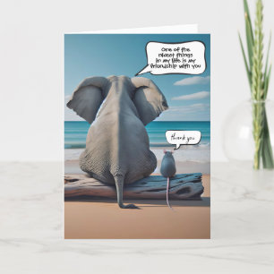 Carte Elephant et souris d'anniversaire de l'ami