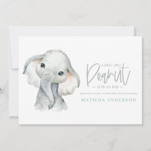 Carte Elephant mignon petit garçon baby shower virtuel