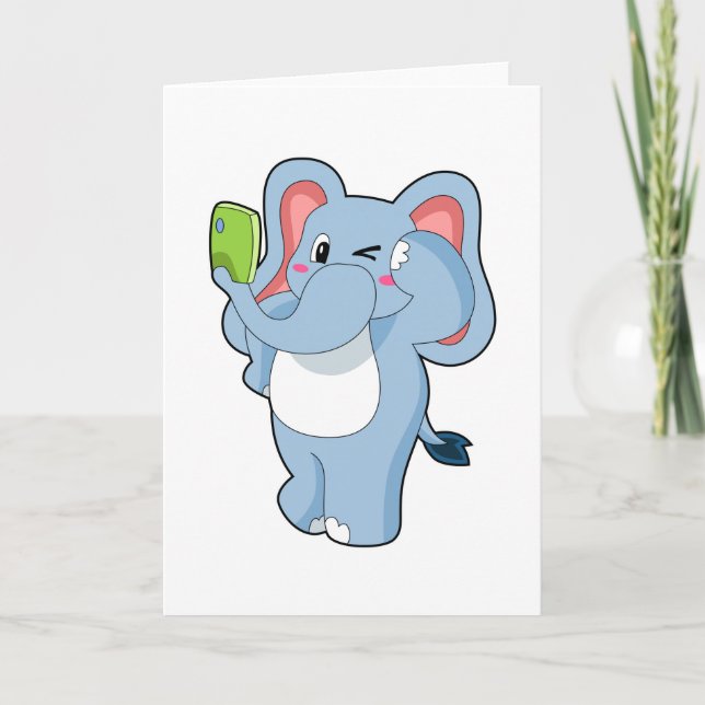Carte Éléphant Mobile (Devant)