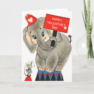 Carte Elephant Valentine