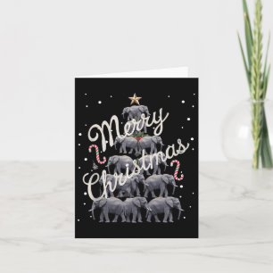 Carte Elephant Xmas Arbre Eléphant Arbre de Noël Mariage