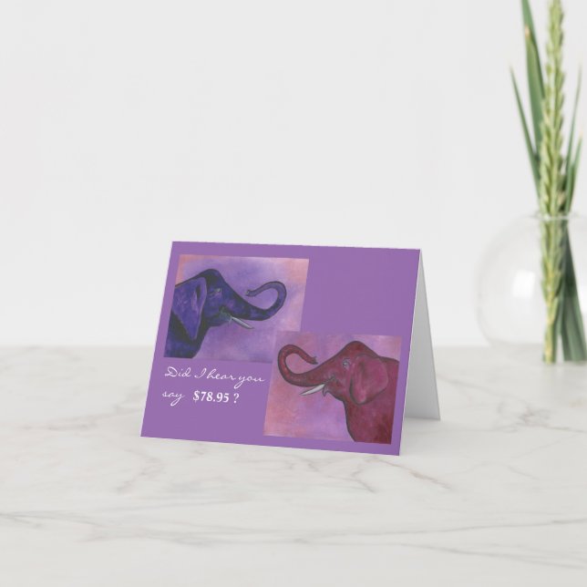 Carte Elephants humoristiques 79e anniversaire (Devant)